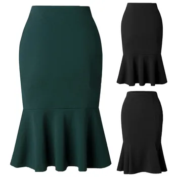 Vintage Fishtail Ruffles Skirt Lady Women's Office Work Casual Mini Hip Skirt High Waist Womens Flounce Skirts Bottoms #6.5 
Vintage Fishtail Ruffles Skirt Lady Women's Office Work Casual Mini Hip Skirt High Waist Womens Flounce Skirts Bottoms #6.5