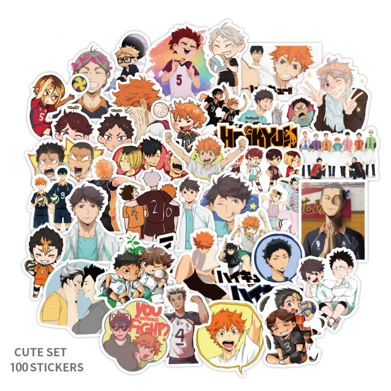 100Pcs Anime Haikyu!! Sticker PVC Graffiti Decal Shouyou Hinata Skateboard Stickers For Laptop Suitcase Waterproof Car Stickers
100Pcs Anime Haikyu!! Sticker PVC Graffiti Decal Shouyou Hinata Skateboard Stickers For Laptop Suitcase Waterproof Car Stickers