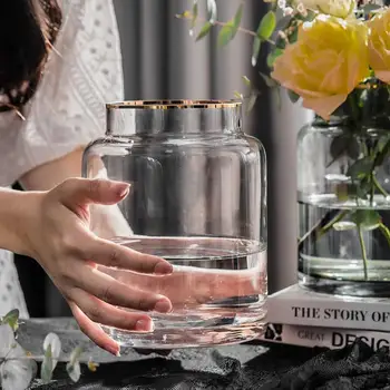 فازات Vase For Flowers Living Room Decoration Flower Terrarium Transparent Glass Large Vases Nordic Decoration Home Decor Vase
فازات Vase For Flowers Living Room Decoration Flower Terrarium Transparent Glass Large Vases Nordic Decoration Home Decor Vase