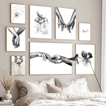 Black White Romantic Hand In Hand Canvas Painting Love Quotes Wall Art Poster Print Fashion Picture Couples Lovers Room Decor
Black White Romantic Hand In Hand Canvas Painting Love Quotes Wall Art Poster Print Fashion Picture Couples Lovers Room Decor