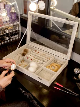 Korean Jewelry Box Storage Earrings Box Transparent Velvet Jewelry Display Flannel Jewelry Plate Portable Multi-function Storage
Korean Jewelry Box Storage Earrings Box Transparent Velvet Jewelry Display Flannel Jewelry Plate Portable Multi-function Storage