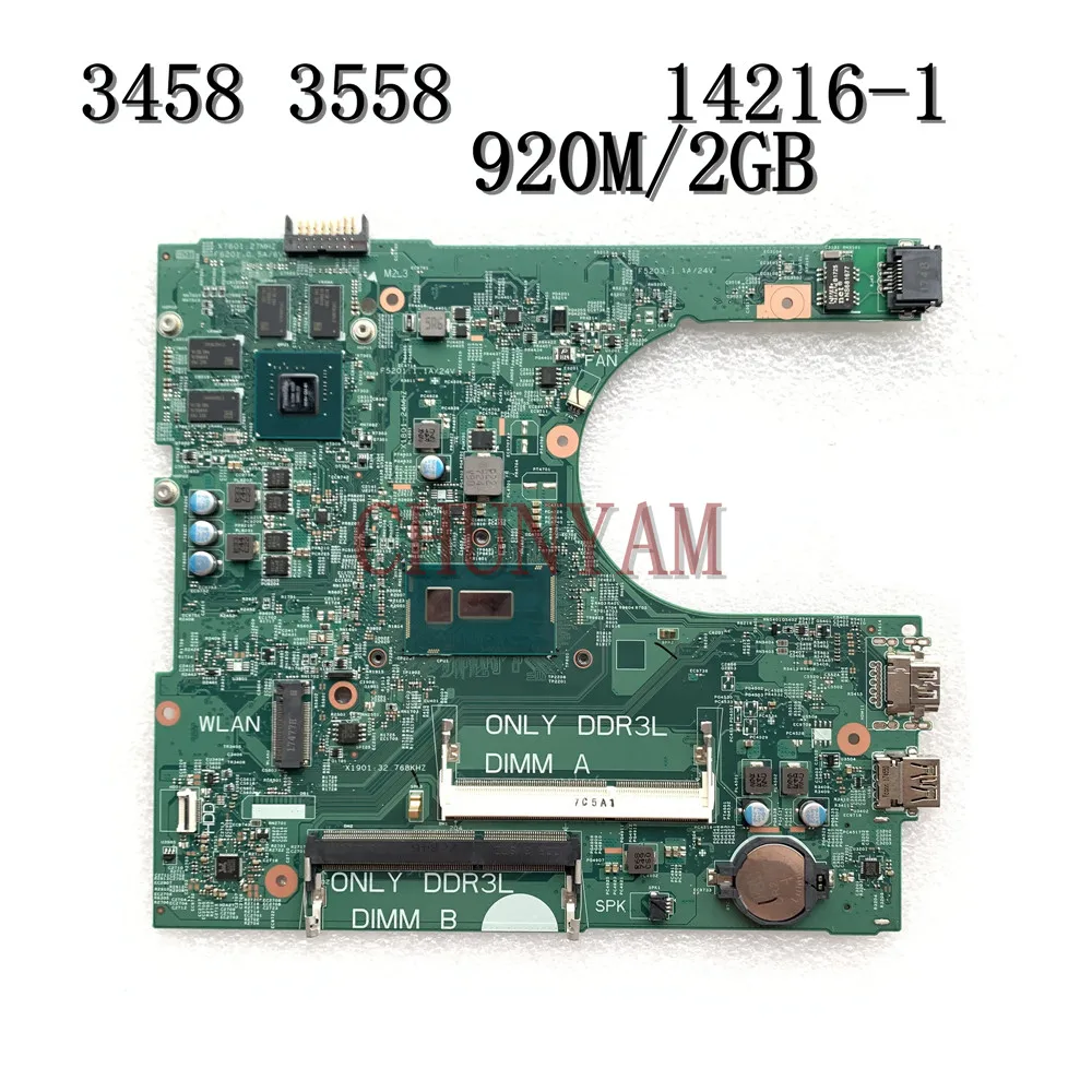Совершенно новый для Dell Inspiron 3458 3558 материнская плата ноутбука I3-5015U 920M/2GB 14216-1 PWB: