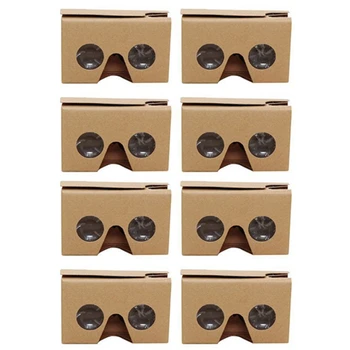 8PCS 3D Glasses for Google Cardboard V2 VR Valencia 4.5- 6Inch Smartphone+Headband