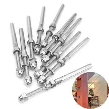 18 Pcs Stainless Threaded Terminal Stud End Fitting for 1/8 Cable Deck Railing Hand Swage T316 Marine Grade 3-7/8 inch
18 Pcs Stainless Threaded Terminal Stud End Fitting for 1/8 Cable Deck Railing Hand Swage T316 Marine Grade 3-7/8 inch