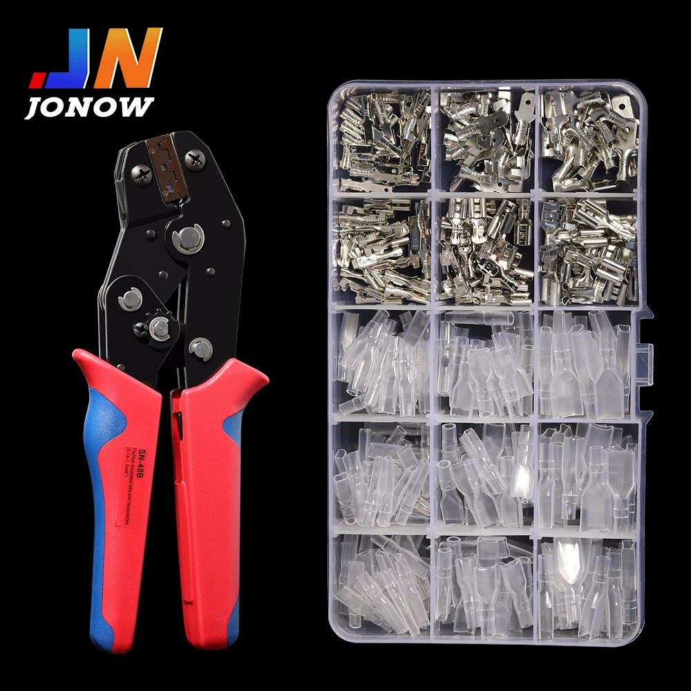 Crimping Terminals spade connectors wire crimp insert spring Plug box 2.8mm/4.8mm/6.3mm male Female set AWG 22-16 hand tool
Crimping Terminals spade connectors wire crimp insert spring Plug box 2.8mm/4.8mm/6.3mm male Female set AWG 22-16 hand tool