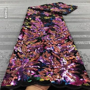 2020 New Arrival Velvet Lace Fabrics with Sequins Navy Blue African Lace Fabric Popular Nigerian Tulle Mesh Lace Fabric
2020 New Arrival Velvet Lace Fabrics with Sequins Navy Blue African Lace Fabric Popular Nigerian Tulle Mesh Lace Fabric