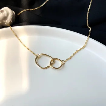 Double Circle Buckle gold irregular Necklace For Women Fashion Fine Jewelry Simple Necklaces & Pendants
Double Circle Buckle gold irregular Necklace For Women Fashion Fine Jewelry Simple Necklaces & Pendants