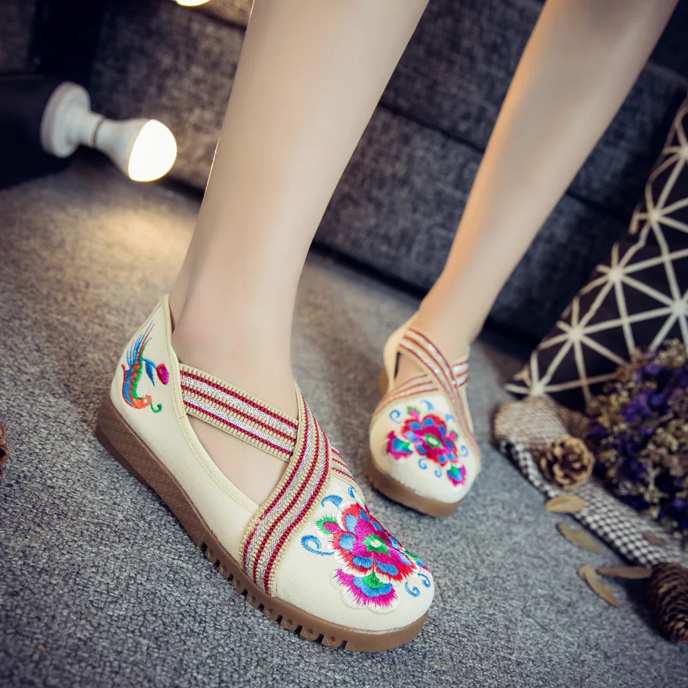 Chinese Women Flats Embroidery Shoes Flats Canvas Flora Bird Embroidered Cloth Elastic Band Dance Drive Shoes Woman Plus Size 43
Chinese Women Flats Embroidery Shoes Flats Canvas Flora Bird Embroidered Cloth Elastic Band Dance Drive Shoes Woman Plus Size 43