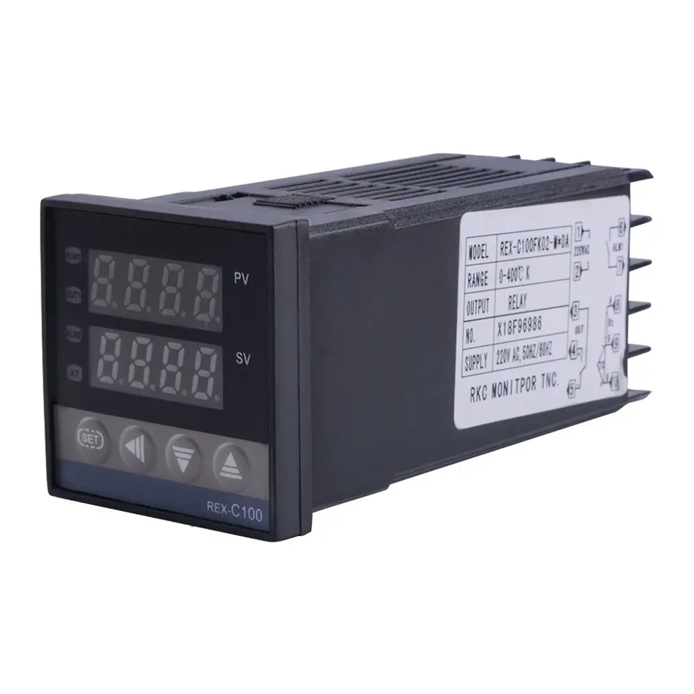 REX-C100 Dual Relay Output LED Digital PID Intelligent Temperature Controller Kits with K Type Probe Sensor 0~400 Celsius
REX-C100 Dual Relay Output LED Digital PID Intelligent Temperature Controller Kits with K Type Probe Sensor 0~400 Celsius