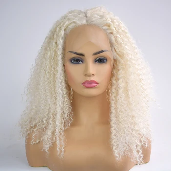 150% Density Platinum White Curly Synthetic Lace Front Wigs with Middle Part for Women Glueless Realistic Daily Wear Makeup Wig
150% Density Platinum White Curly Synthetic Lace Front Wigs with Middle Part for Women Glueless Realistic Daily Wear Makeup Wig