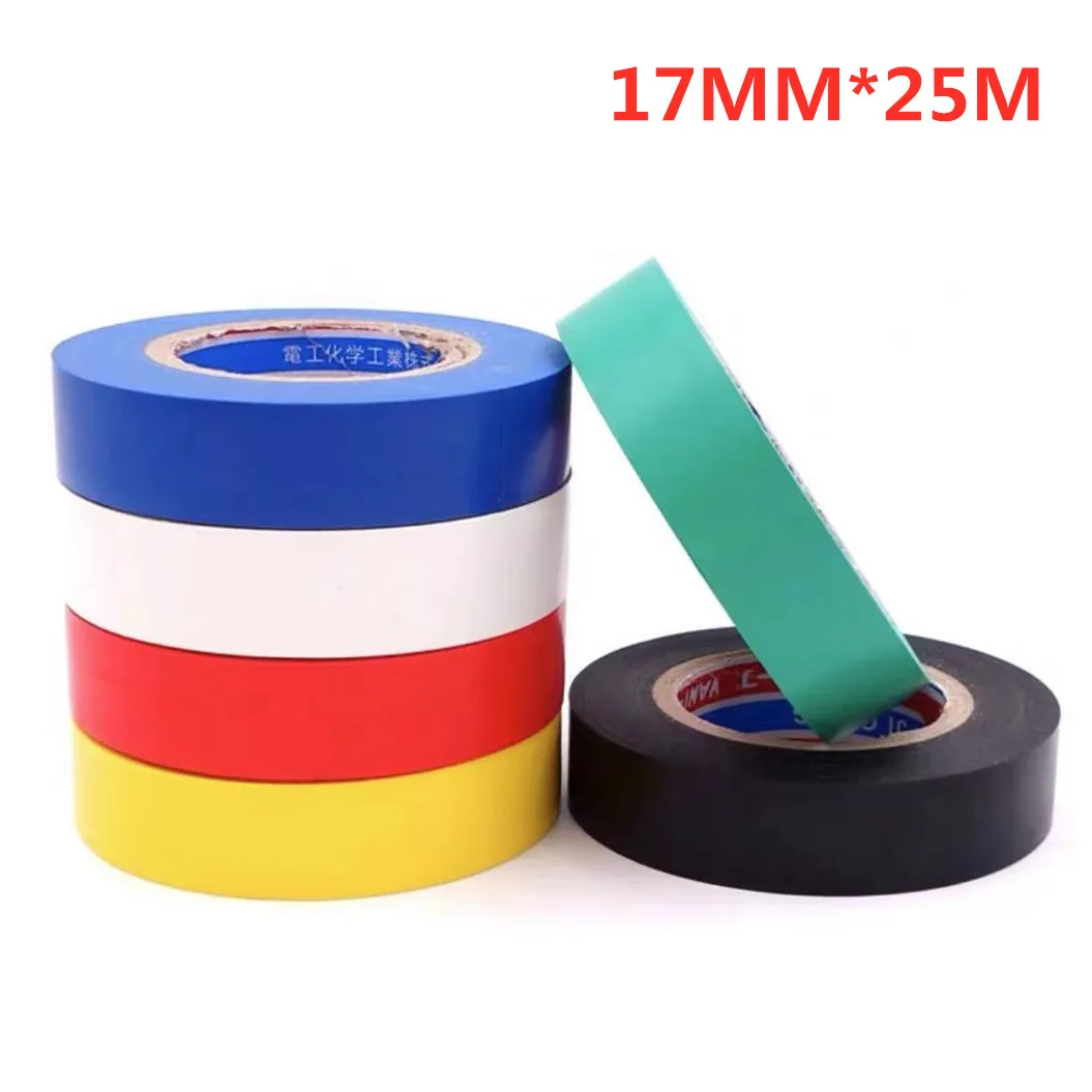 Flame Retardant Electrical Insulation Tape High Voltage PVC Electrical Tape Waterproof Self-adhesive Tape 17MM*25MM
Flame Retardant Electrical Insulation Tape High Voltage PVC Electrical Tape Waterproof Self-adhesive Tape 17MM*25MM