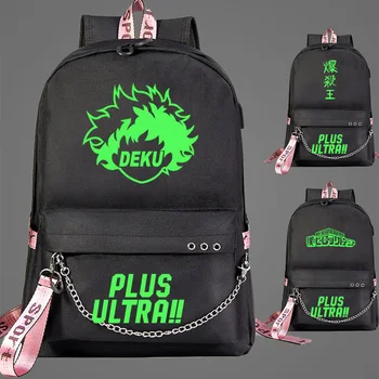 New Luminous Green Light My Hero Academia Prints Boys Girls Kids School bag Women USB Chain Backpack Canvas Men Bagpack Bookbag
New Luminous Green Light My Hero Academia Prints Boys Girls Kids School bag Women USB Chain Backpack Canvas Men Bagpack Bookbag