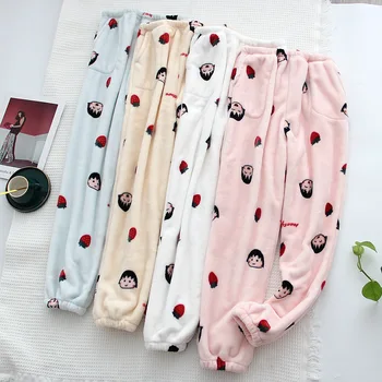 Couple's Pyjama Bottoms Autumn and Winter Flannel Solid Color Homewear Sleep Pants Large Warm Pants Thick Pantalon Coton Femme
Couple's Pyjama Bottoms Autumn and Winter Flannel Solid Color Homewear Sleep Pants Large Warm Pants Thick Pantalon Coton Femme