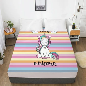 Unicorn Cartoon Fitted Sheets Mattress Cover With Elastic Band 3D Bed Sheet LinensFor Baby Kids Child Girls Boys 200x220 90x200
Unicorn Cartoon Fitted Sheets Mattress Cover With Elastic Band 3D Bed Sheet LinensFor Baby Kids Child Girls Boys 200x220 90x200