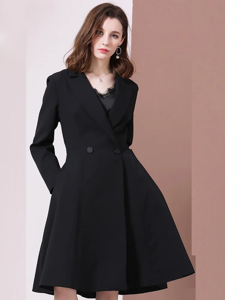 Winter Commuter Queen High Cold Warm Runway Black British Style Double Breasted Long Elegant Designer European High-end Woman
Winter Commuter Queen High Cold Warm Runway Black British Style Double Breasted Long Elegant Designer European High-end Woman