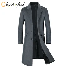 

High Quality Men Long Wool Coat Thicken Mens Trench Coat Fashion Mens Woolen Overcoat Long Jacket Winter Smart Casual Overcoats