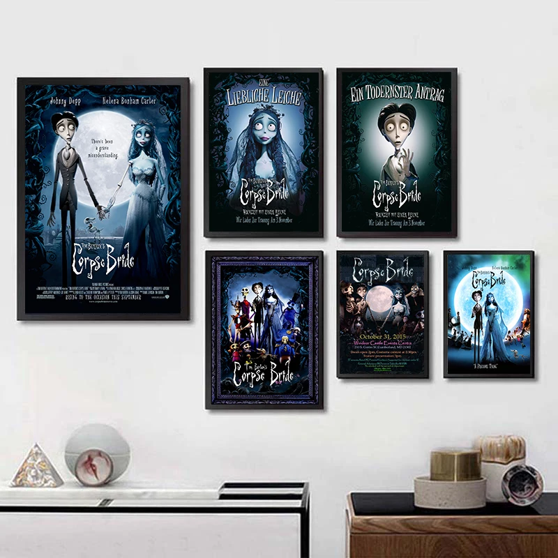 Бумажный плакат для кафе Tim Burton's Corpse Креативные обои украшения интерьера дома
