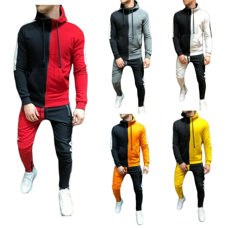 2019 New Two Pieces Set Fashion Patchwork Hooded Sweatshirts Sportswear Men Tracksuit Autumn Brand Clothes Hoodies+Pants Men Set
2019 New Two Pieces Set Fashion Patchwork Hooded Sweatshirts Sportswear Men Tracksuit Autumn Brand Clothes Hoodies+Pants Men Set