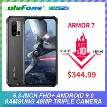 Ulefone Armor 7 IP68 Smartphone Heart Rate Tracker Android 9.0 NFC Helio P90 Octa Core 6.3'' 8GB+128GB 48MP 4G 5500mAh Phone
Ulefone Armor 7 IP68 Smartphone Heart Rate Tracker Android 9.0 NFC Helio P90 Octa Core 6.3'' 8GB+128GB 48MP 4G 5500mAh Phone