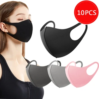 10Pcs Washable Elastic Earloop Breathing Face Mask Cycling Environmental Mouth Mask Respirator Fashion Black Mask
10Pcs Washable Elastic Earloop Breathing Face Mask Cycling Environmental Mouth Mask Respirator Fashion Black Mask