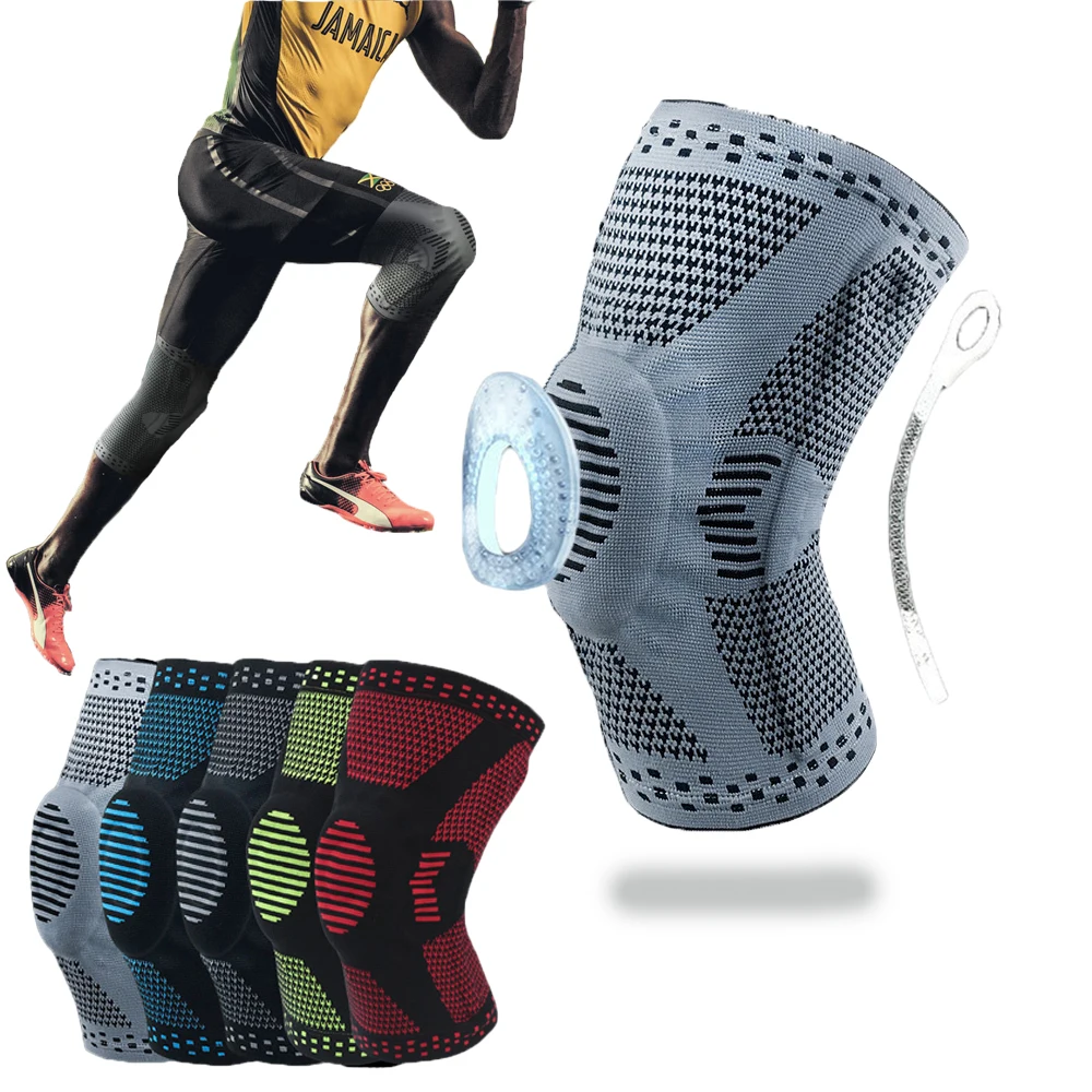 Spring Sfit Knee Protector Brace Silicone Spring Knee Pad Basketball Knitted Compression Elastic Knee Sleeve Support Safety Knee
Spring Sfit Knee Protector Brace Silicone Spring Knee Pad Basketball Knitted Compression Elastic Knee Sleeve Support Safety Knee