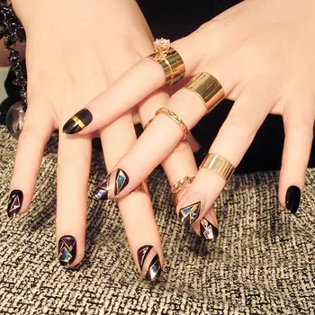 24Pcs Irregular Geometry Sea French False Nails Black Clear Phototherapy Short Round Fake Nail Pre Designs with gule for girls
24Pcs Irregular Geometry Sea French False Nails Black Clear Phototherapy Short Round Fake Nail Pre Designs with gule for girls