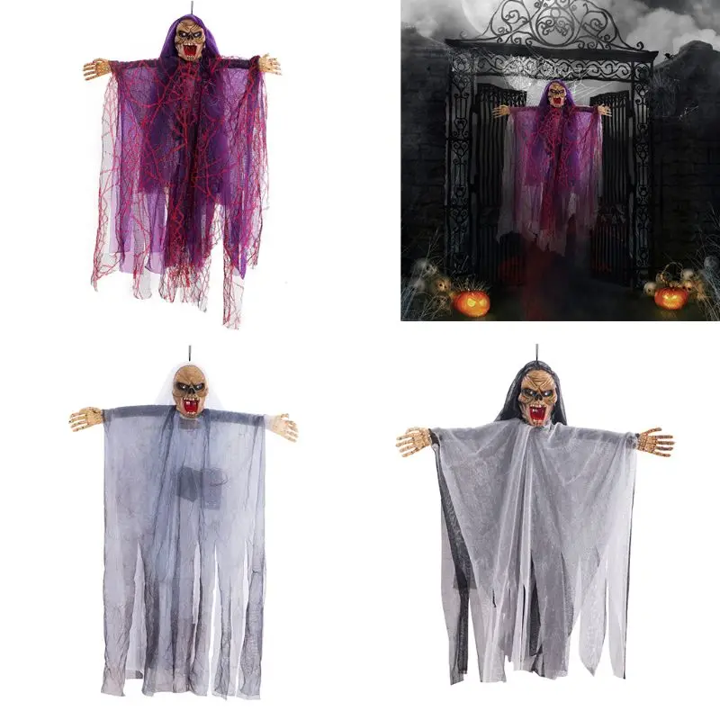 Halloween Hanging Ghost Animated Talking Skeleton With Creepy Sound Glowing Eyes Haunted House Yard Scary Party Decoration Props
Halloween Hanging Ghost Animated Talking Skeleton With Creepy Sound Glowing Eyes Haunted House Yard Scary Party Decoration Props