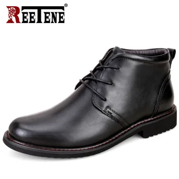 REETENE High Quality Men Vintage Boots Genuine Leather Lace-Up Men Shoes Autumn Fashion Ankle Boots Men Classic Men Dress Shoes 
REETENE High Quality Men Vintage Boots Genuine Leather Lace-Up Men Shoes Autumn Fashion Ankle Boots Men Classic Men Dress Shoes