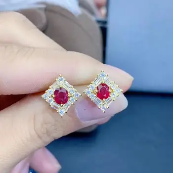 Natural Real Ruby Earring Real 925 Silver sterling Fine Charm Jewelry for Women Wedding Party Earring
Natural Real Ruby Earring Real 925 Silver sterling Fine Charm Jewelry for Women Wedding Party Earring