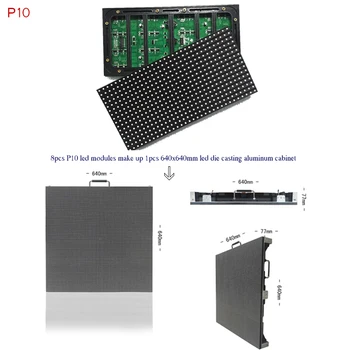 HD LED Display 32x16dots 320*160mm P10 Full Color led Module for Outdoor Adertising Billboard Screen
HD LED Display 32x16dots 320*160mm P10 Full Color led Module for Outdoor Adertising Billboard Screen