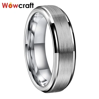 Tungsten Wedding Band Ring for Men Women 6mm Beveled Edges Matte Brushed with Comfort Fit
Tungsten Wedding Band Ring for Men Women 6mm Beveled Edges Matte Brushed with Comfort Fit