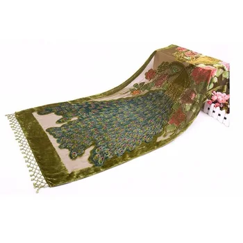 Novelty Green Chinese Women's Velvet Silk Beaded Sequined Embroider Peacock Scarves Shawl Scarf Wrap Long Fringle Pashmina 1103
Novelty Green Chinese Women's Velvet Silk Beaded Sequined Embroider Peacock Scarves Shawl Scarf Wrap Long Fringle Pashmina 1103
