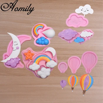 Aomily Moon Clouds Stars Rainbow Silicone Chocolate Mold Cake Molds Fondant Pastry Moldes Para Reposteria Baking Tools for Cakes 
Aomily Moon Clouds Stars Rainbow Silicone Chocolate Mold Cake Molds Fondant Pastry Moldes Para Reposteria Baking Tools for Cakes