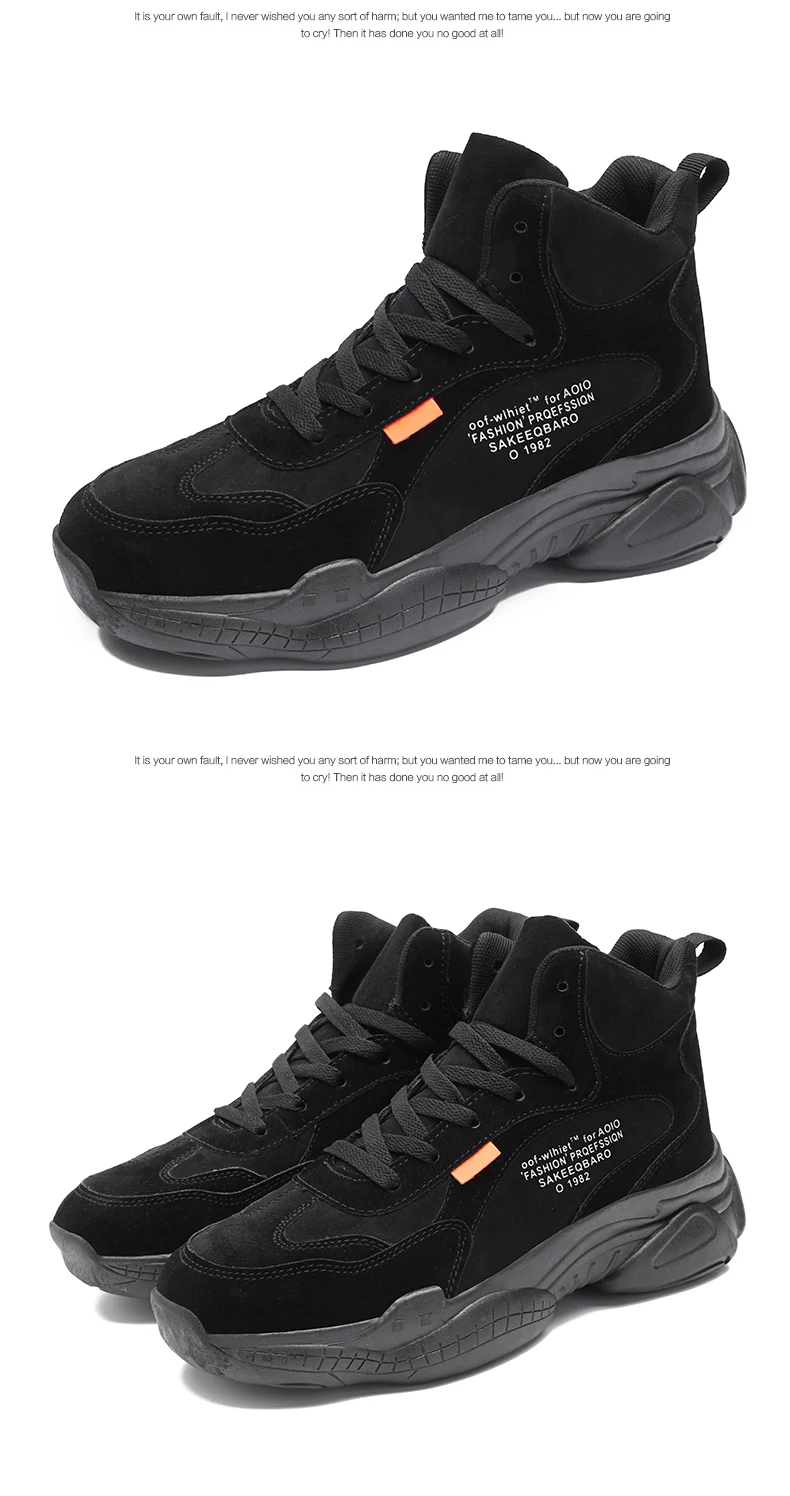 Winter Mens Boots High Top Fashion Clunky Sneakers for Men Snow Boots Warm Winter Shoes Men Fur Warm Ankle Boots Footwear Male