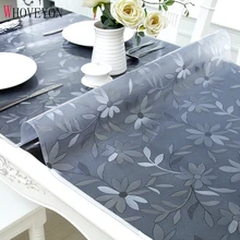 Tablecloth Transparent Glass Kitchen-Pattern PVC Waterproof with WHOVEYON