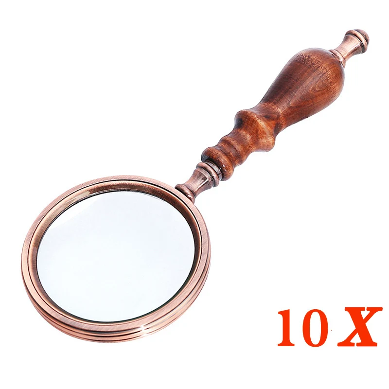 10x Handheld Magnifier Microscope Reading Magnifying Optics Glass Lens Wooden handle Jewelry Loupe
10x Handheld Magnifier Microscope Reading Magnifying Optics Glass Lens Wooden handle Jewelry Loupe