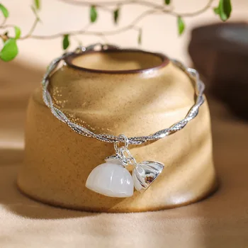 S925 Sterling Silver Jewelry Fashion DIY Creative Design Hetian Yulian Peng Ladies Bracelet
S925 Sterling Silver Jewelry Fashion DIY Creative Design Hetian Yulian Peng Ladies Bracelet