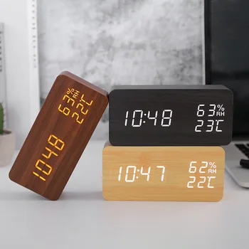 LED Wooden Table Clock Desktop Square USB/AAA Powerd Digital Display Voice Control Snooze Electronic Alarm Clock Eye Protection
LED Wooden Table Clock Desktop Square USB/AAA Powerd Digital Display Voice Control Snooze Electronic Alarm Clock Eye Protection