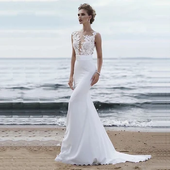 Beach Wedding dresses Appliques Mermaid Bridal Dresses Simple Princess Boho Wedding Gown New vestidos de noiva Vintage 2020
Beach Wedding dresses Appliques Mermaid Bridal Dresses Simple Princess Boho Wedding Gown New vestidos de noiva Vintage 2020