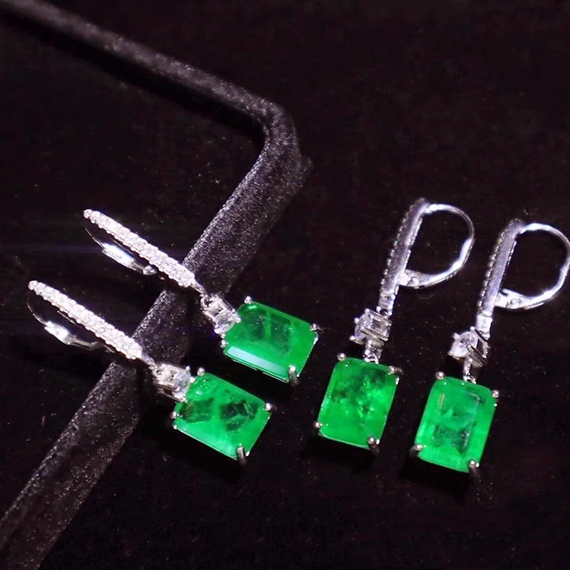 ZOCA Geometric Emerald Paraiba Stone Earrings Luxury Quality Women's Jewelry Real Silver 925 Hanging Earrings Party Gift Trendy
ZOCA Geometric Emerald Paraiba Stone Earrings Luxury Quality Women's Jewelry Real Silver 925 Hanging Earrings Party Gift Trendy