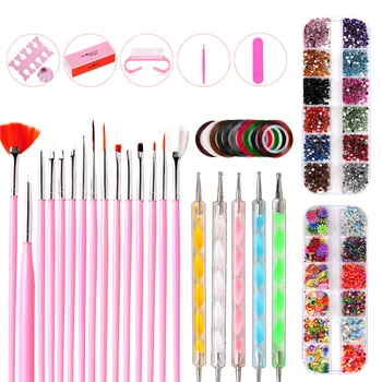 Nail Tool Kit Nail Pens Nail Painting Brushes Nail Dotting Tool Nail Decorations Nail File Color Rhinestones Manicure Tools
Nail Tool Kit Nail Pens Nail Painting Brushes Nail Dotting Tool Nail Decorations Nail File Color Rhinestones Manicure Tools