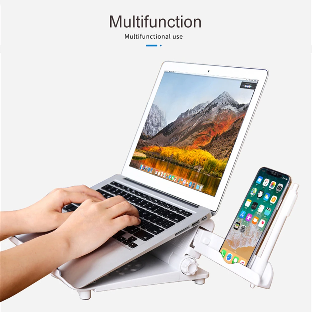 Height Adjustment Laptop Stand For Macbook Pro Notebook Computer Stand Riser Cooling Pad with phone holder
Height Adjustment Laptop Stand For Macbook Pro Notebook Computer Stand Riser Cooling Pad with phone holder