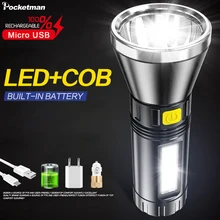 Super Bright Led COB Flashlight with Side Light Powerful Build-in Battery USB Rechargeable Lamp Portable Torch Outdoor camping
Super Bright Led COB Flashlight with Side Light Powerful Build-in Battery USB Rechargeable Lamp Portable Torch Outdoor camping