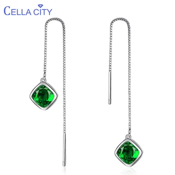 Cellacity Elegant Geometry Emerald Ear drops Ruby Silver 925 Jewelry Simple Gemstones Earrings for Women Accessory Wholesale
Cellacity Elegant Geometry Emerald Ear drops Ruby Silver 925 Jewelry Simple Gemstones Earrings for Women Accessory Wholesale