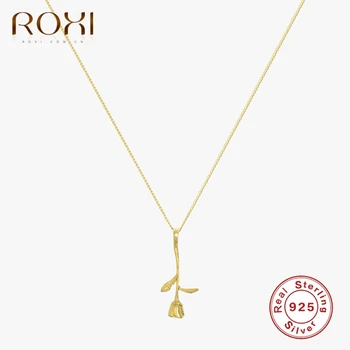 ROXI Romantic Sexy 3D Rose 100% 925 Sterling Silver Pendant Necklace for Women Elegant Wedding Jewelry Necklaces Collar Chain
ROXI Romantic Sexy 3D Rose 100% 925 Sterling Silver Pendant Necklace for Women Elegant Wedding Jewelry Necklaces Collar Chain