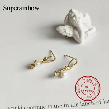 SUPERAINBOW 925 Sterling Silver Dainty Bowknot Pearl Stud Earrings for Women Party Vintage Fashion Jewelry SR-E40 
SUPERAINBOW 925 Sterling Silver Dainty Bowknot Pearl Stud Earrings for Women Party Vintage Fashion Jewelry SR-E40