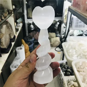 130mm polished natural selenite crystal spiral core massage bar "smooth spiral energy bar log"
130mm polished natural selenite crystal spiral core massage bar "smooth spiral energy bar log"