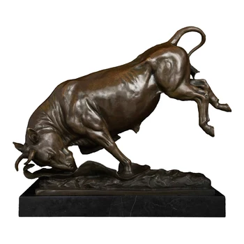 Bronze Spanish Bullfight Bull Sculpture Statue Copper Cattle Figurine With Marble Base For Office Decor
Bronze Spanish Bullfight Bull Sculpture Statue Copper Cattle Figurine With Marble Base For Office Decor