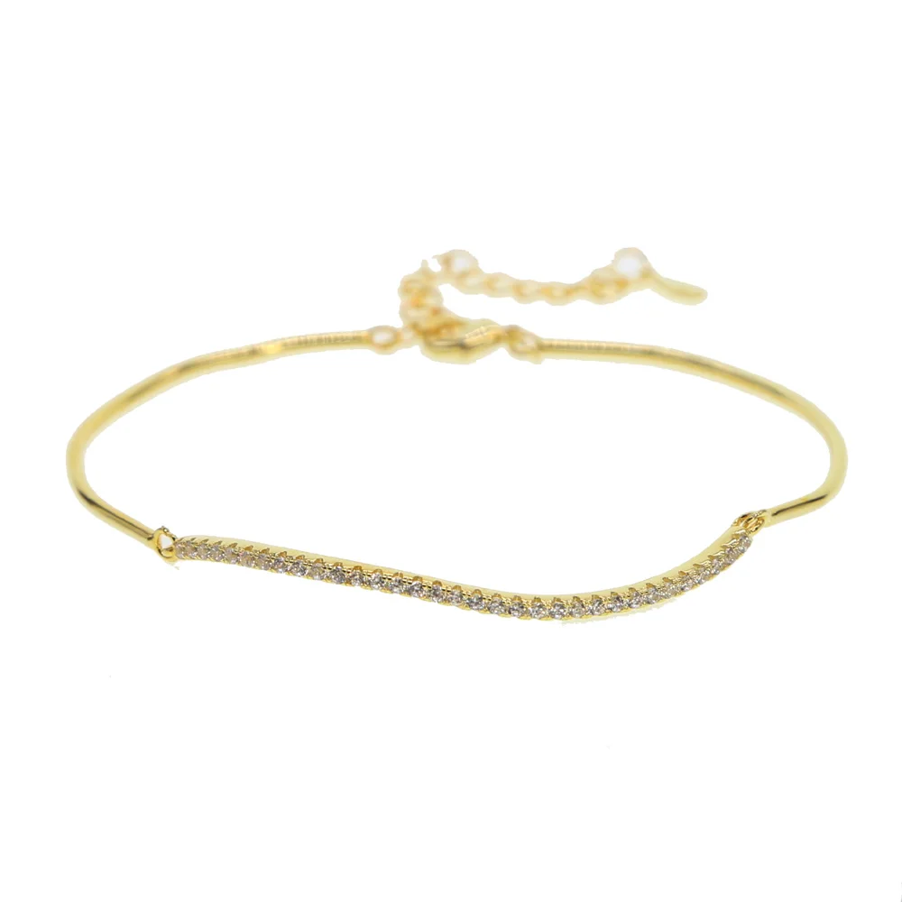 Женский тонкий браслет-шарма золотистого цвета свадебный подарок изящный