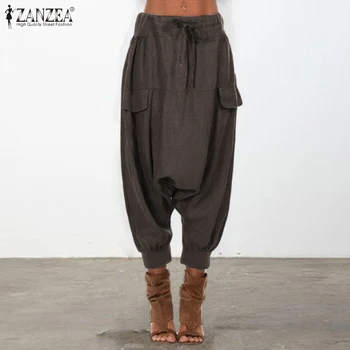 ZANZEA Women Casual Drop-crotch Trousers Loose Elastic Waist Harem Pants Casual Drawstring Streetwear Pantalon Turnip Pants
ZANZEA Women Casual Drop-crotch Trousers Loose Elastic Waist Harem Pants Casual Drawstring Streetwear Pantalon Turnip Pants
